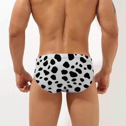 Dalmatian White and Black Pattern Men's Swimsuit Bikini Briefs Swim Underwear Stretchy Swimwear3