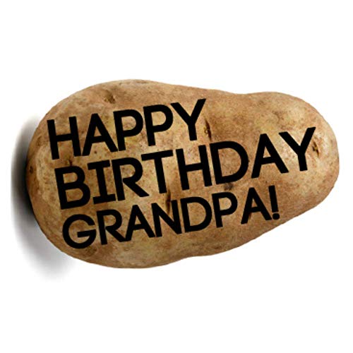 Happy Birthday Card Alternative. Your custom message on a real potato. Surprise Gift Box Included. As seen on Shark Tank!