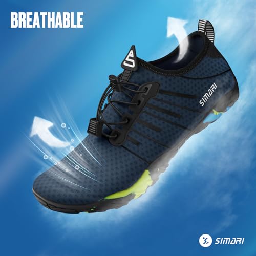 Image of SIMARI Water Shoes for Women Men - Barefoot Quick-Dry Aqua Socks | Lightweight Swim Shoes for Surfing, Swimming, Beach Sports, Kayaking, Diving | Non-Slip Design