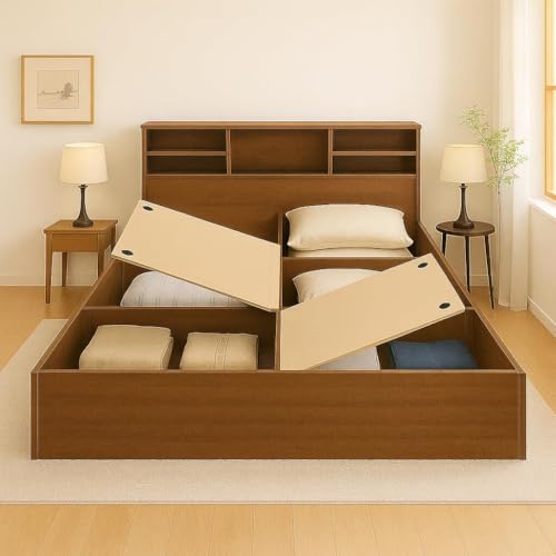 Image of Callas Trinity Queen Size Bed Engineered Wood with Box Modern Design with Headboard | Elegant Finish | Durable Structure | 1 Year Warranty with Free Installation