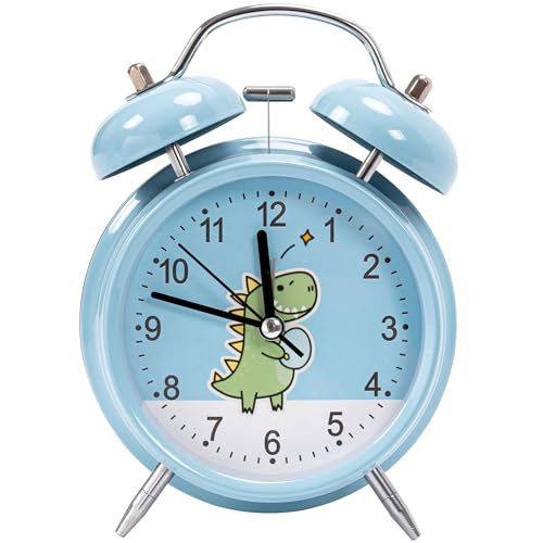 Zouwel Alarm Clocks for Heavy Sleepers, Alarm Clocks Bedside with Light, Kids Digital Alarm Clock, Extra Loud Alarm Clock Battery Powered (Battery not Included), Clocks for Dedrooms, Traveling (blue)