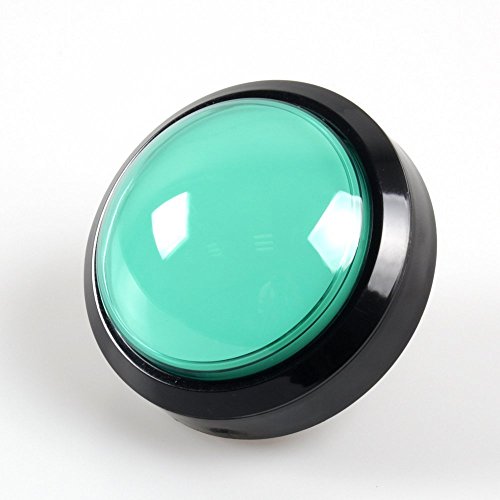EG Starts Arcade Buttons 100mm Big Dome Convex Type LED Lit Illuminated Push Button for Arcade Machine Video Games Parts DC 12V Green