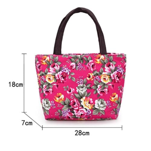 Handbags Zipper Canvas Shoulder Bags Cute Flower Bucket Pouch Bag Women2