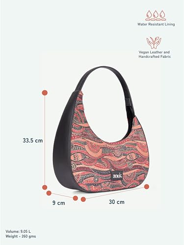 Image of ZOUK Pixi Small Shoulder Bag | Vegan Leather Evening Bag for Women with Shoulder Strap, Zip Closure & Water-Resistant Lining | Stylish Handcrafted Purse |