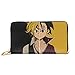 Produktbild JHGFG Herren Leder Brieftasche Meliodas Zeldris Die Sieben Todsünden Lange Brieftasche Billfold RFID Blocking