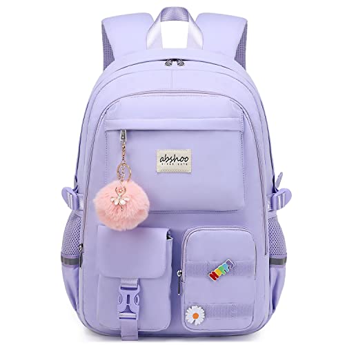 abshoo Big Student Laptop Backpack For College Women Middle High School Teen Girls Bookbag Travel Daypack (Purple) by abshoo - Used condition - US$25.80