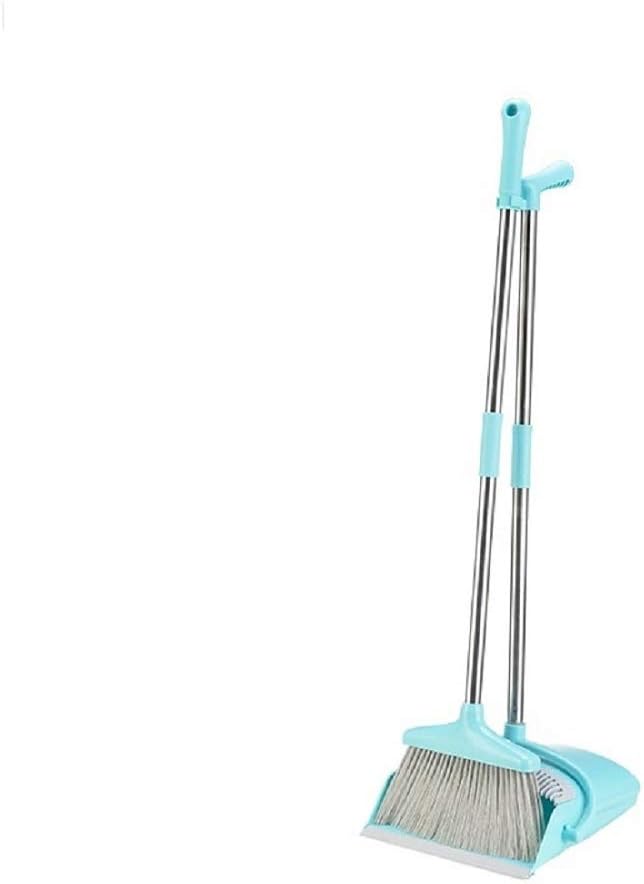 Param Fiber Handle Dustpan and Brush for Sweeping and Cleaning (Multicolour, 88.5 x 24 cm)