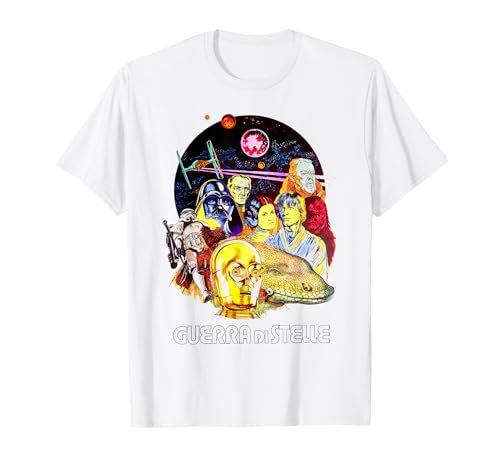 T-shirt Star Wars Guerra Di Stelle italien en coton confortable pour fans