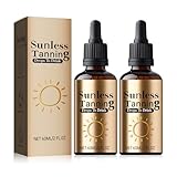 Tanning Drops for Drinking, 2026 Upgrade Self Tanning Drops Tanning Drops for Drinking, Natural Tanning Drops Drinking, Self Tanning for Body and Face, No Sun Damage (2 Pack)
