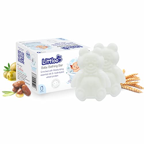Littloo Mild, Moisturizing & Nourishing Baby Bathing Bar with Wheatgerm Protein Skin-Friendly Cleansing Soap For Normal to Dry Skin Baby (2 X 75 GM) - Image 7 thumbnail
