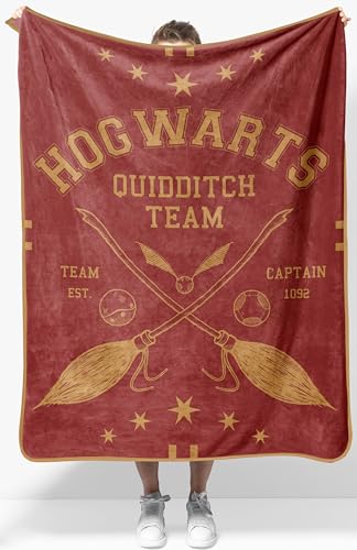 Jay Franco Plush Throw Blanket Soft & Cozy Fleece Throw for Bedroom & Couch Dcor Official Licensed Product Red - Harry Potter 40x50 - Travel Blanket