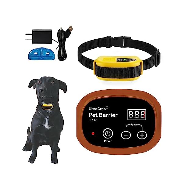 UltraCrab-Indoor-Pet-Barrier-for-HomeKeeps-Areas-Off-LimitsDog-Home-Proofing-WaterproofRechargeableBeepStatic-Training-CollarWireless-Electric-Fence1-Dog-Brown-Kit10 UltraCrab Indoor Pet Barrier for Home,Keeps Areas Off Limits,Dog Home Proofing, Waterproof/Rechargeable/Beep/Static Training Collar,Wireless Electric Fence,1 Dog Brown Kit,10