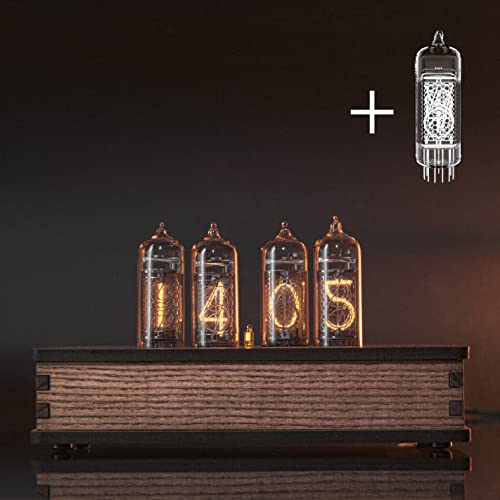 Nixie Tube Clock Bundle with Spare IN14 Nixie Tube Motion Sensor