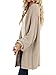 Maroway Women's Chunky Knit Cardigan Open Front Batwing Sleeve Sweaters Khaki