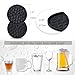Wingcases Silicone Coasters for Drinks[4 Pack]- Cup Mat for Tabletop Protection-Non-Slip, Non-Stick, Coffee Table Decor, Great Gift for Any Occasion, Black