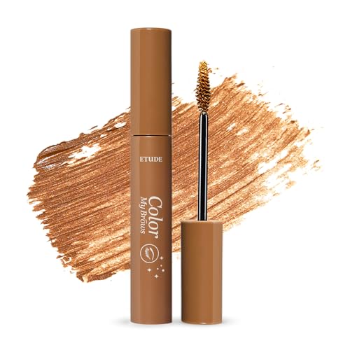 ETUDE Color My Brows Big Size - Light Brown (9g) | Beeswax & Carnauba Wax | Eyebrow Mascara, Quickly Fixing Natural Eyebrow Makeup with Care Effect | Korean Makeup, Kbeauty