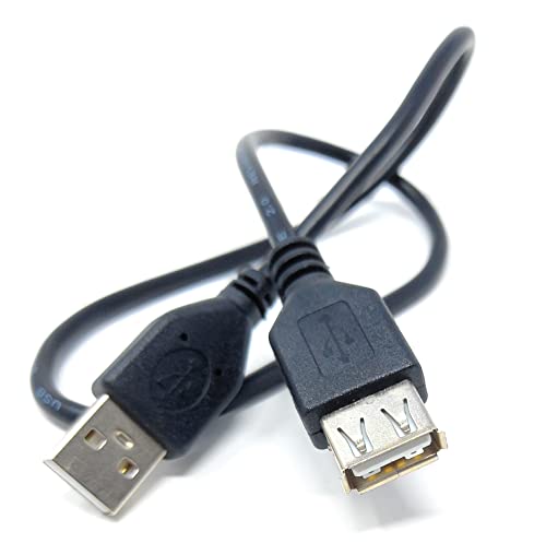 DRUT 50cm short USB Male to USB Female 2.0 24AWG High Speed EXTENSION Cable A Plug to Socket 1.6ft Black - Image 3