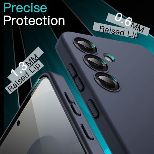 Image of JETech Slim Fit Cover TPU Case for Samsung Galaxy S25 5G, Camera Lens Full Protection, Soft TPU Thin Protective Phone Cover with Matte Finish, Shockproof (Dark Blue)