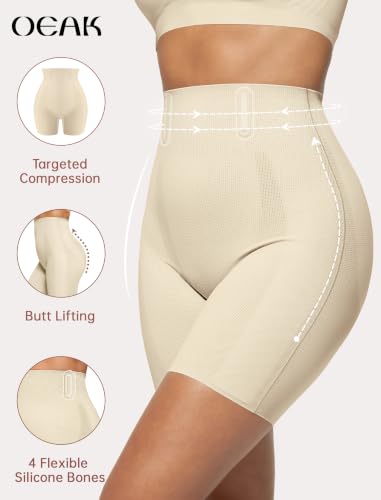 Image of OEAK Womens Tummy Control Shapewear Seamless Girdle High Waisted Shapewear