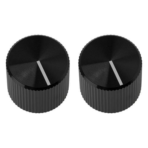 Be In Your Mind 2x Black 15mm Volume Control Knob 15x12.5x6.4mm for Audio Volume Amplifier Adjustment