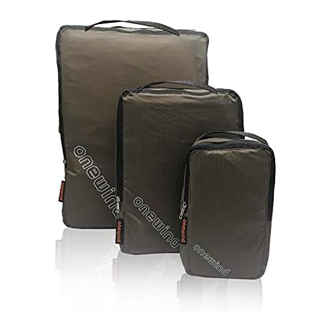 Onewind 3 Set Packing Cubes, Lightweight Waterproof Self-Healing Fabric Material Travel Luggage Packing Organizers for Backpack, Suitcase Cover