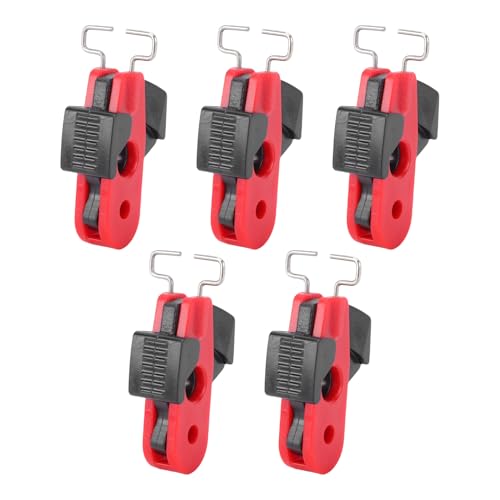 Oreilet 5PCS Circuit Breaker Lockout Device, Pin in Standard Miniature Breaker Lock, Industrial Grade Miniature Loto Device Breaker Switch Lock for Electrical Lockout