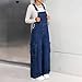 Teen Girls Cargo Denim Overalls Baggy Wide Leg Adjusted Strap Jeans Jumpsuits Kids Summer Fashion (Dark Blue, 7-8 Years)