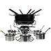 YARNOW 1 Set Fondue Fondue Fondue Pot Set Fondue Maker Estufa de La Olla de Fusión Caldera con Fondue Forks Cuencos Cuencos Fondue Burner Base para El Queso de Chocoate Candy Cera Vela