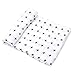 Tosnail Set of 4 Muslin Baby Swaddle Blankets, Unisex Swaddle Wrap Neutral Receiving Blanket, Black and White, 47