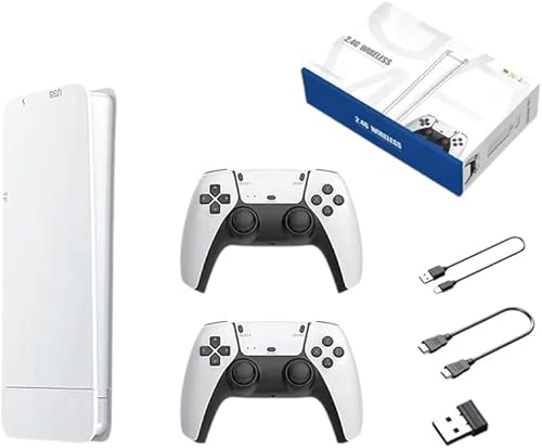 Saker 2025 Nueva consola de juegos retro, consola de videojuegos retro de TV para niños, Gamepad inalámbrico de 2.4G con doble palo, sistema de