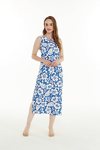Image of Hawaii Hangover Family Matching Clothes, Classic Vintage Hibiscus Blue | Family matching Hawaiian outfits, Classic Vintage Hibiscus Blue, 100% cotton, machine washable, tropical floral print, luaus