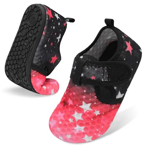 Image of LeIsfIt Kids Water Shoes Girls Boys Quick Dry Aqua Socks Breathable Swim Shoes Non-Slip Barefoot Socks for Beach Surf