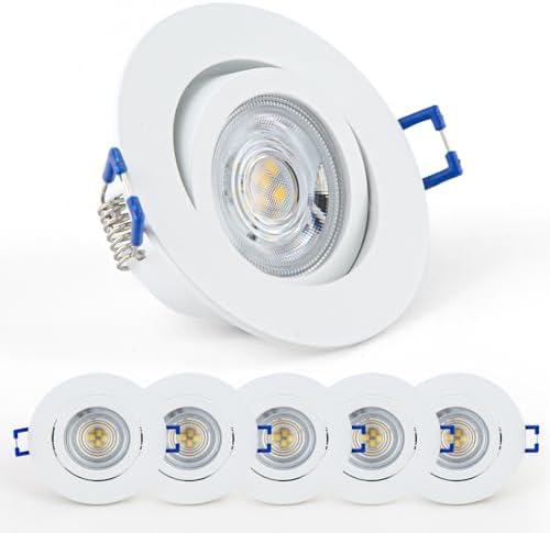 Spot LED Encastrable Dimmable, Spots de Plafond 230V, 5W 600LM Spot