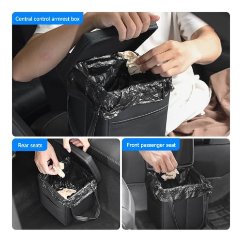 Contenedor de basura para coches y caja plegable para maletero coche multifunción 4