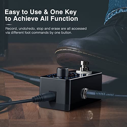 Lekato Guitar Looper Pedal Effect Pedal With Tuner Function Looper Pedal Loops 9 Loops 40 Minutes Record Time With Usb Cable And 9V 0.6A Pedal Power Supply Adapter thumb #2