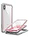 iPhone Xs Max Case, i-Blason [Ares] Full-Body Rugged Clear Bumper Case with Built-in Screen Protector for iPhone Xs Max 6.5 Inch (2018 Release) (Pink)