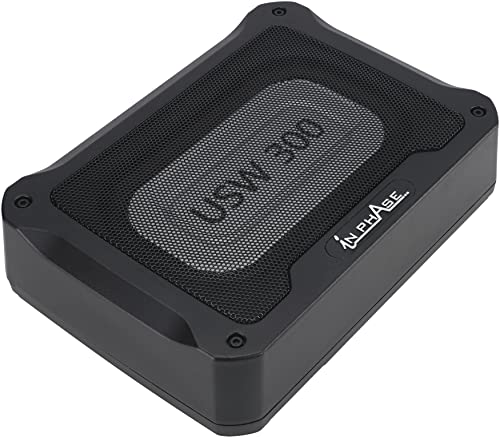 In Phase USW300 300 W Untersitz Subwoofer Auto Set - Auto Subwoofer Aktiv - Underseat aktiver subwoofer, Black