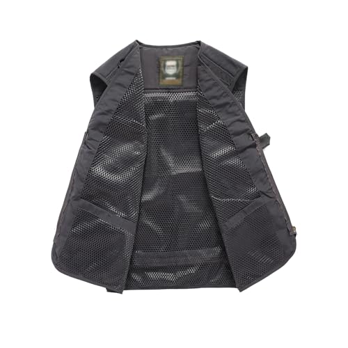 Image of Hbufnha Outdoor Fishing Hunting Vest Multi Pockets Work Cargo Jacket