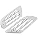 TOTMOX 2Pcs Car Air Flow Fender Side Vent Decoion Sticker, Universal Automotive Hood Simulation Air Vent Trim, Chrome