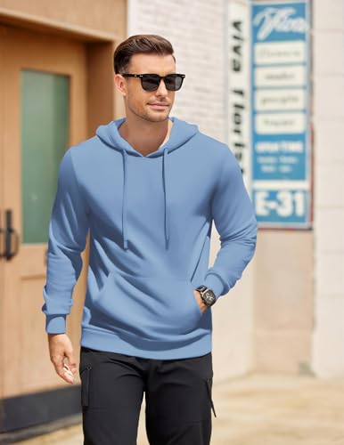 Image of COOFANDY Men's Hooded Pullover Casual Long Sleeve Drawstring Gym Hoodies Sweatshirts with Pocket