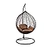 Madame Sedia a Dondolo Poltrona Sospesa in Poly Rattan Amaca con 4 Cuscini per Interno ed Esterno