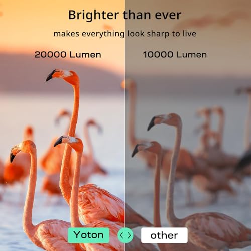 【Integrated APP】Projector 4K Support - Portable WiFi Bluetooth Projector Full HD 1080P Native, 12000 Lumens, Integrated Netflix/Prime Video/Youtube, YOTON Y9 Projector Connects with HDMI/USB.