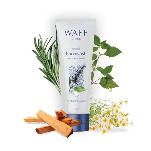 Image of WAFF Patchouli Face Wash | Refreshing, Cooling, Deep Cleansing & Hydrating | Helps Reduce Acne, Controls Oil & Evens Skin Tone | Sulfate-Free, Paraben-Free, Vegan | Unisex & All Skin Types | Pack of 1