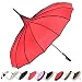 Outgeek Vintage Parasol Umbrella Sunshade Stick Umbrella Hook Handle Photo Props