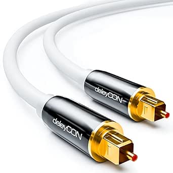 deleyCON Optical Digital Audio Cable 10m mit Metallsteckern