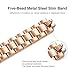 STIROLL Thin Replacement Band Compatible for Apple Watch 38mm 40mm 41mm 42mm(Series 11 10), Stainless Steel Metal Wristband Women Men for iWatch Ultra SE Series 9 8 7 6 5 4 3 2 1, Rose Gold