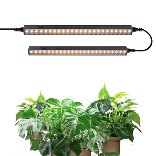 Barrina T5 1FT Grow Lampe, Gelbes Vollspektrum Pflanzenlampen, 10W (2 x 5W), Magnetische Schwarze Abdeckung LED Pflanzenlicht, Verkettbar, Stecker und Spiel, 2er-Pack Barrina T5 1FT Grow Lampe, Gelbes Vollspektrum Pflanzenlampen, 10W (2 x 5W), Magnetische Schwarze Abdeckung LED Pflanzenlicht, Verkettbar, Stecker und Spiel, 2er-Pack
