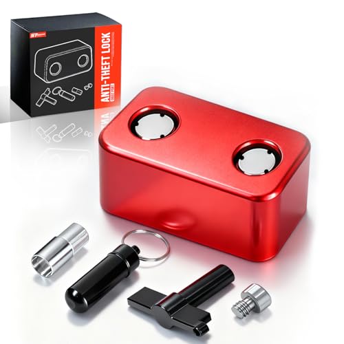 OBD2 Port Anti-Theft Lock for Universal Cars/SUVs/Trucks, OBD Port Protector to Prevent Data Copying & ECU Theft, OBD2 Locking Security Tool (Red)
