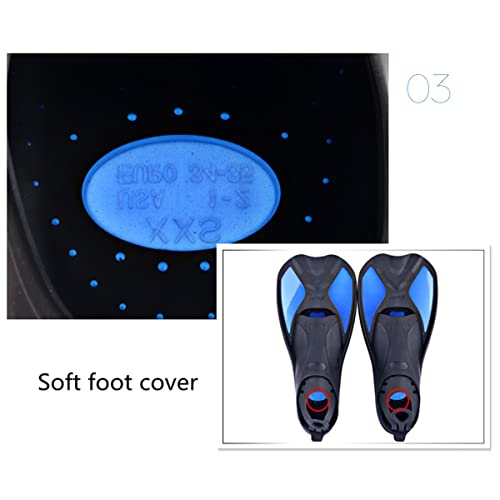 Deeyota Short Scuba Diving Fins Adults Swimming Fins Swim Training Fins Swimming Flippers For Snorkeling Floating Diving Fins For Adults Men Women Kids (Yellow M) #TOP5