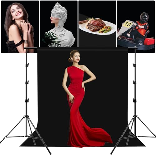 Fond noir photo studio pour mode pour corriger les reflets gênants